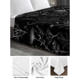 thumbnail image 6 of Black Spring Floral Twim Size Flat Sheet, Wrinkleproof & Fadeproof Cooling Flat Bed Sheet Only, Vintage Botanical Watercolor Breathable Soft Bedding Top Sheets 66 x 96 Inches, 6 of 8