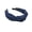 Navy Blue, variant on Women's Solid Color Toothed Headband With Knotted Chiffon Detail For Face Washing Makeup Application Or Casual Wear(Navy Blue)