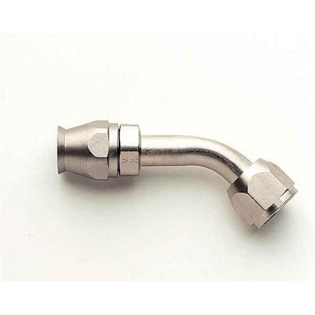 Aeroquip Raccord de Tuyau de Climatiseur FCE1724 -10 AN Femelle Joint Torique Pilot; 45 Degrés; Plaqué Nickel; Acier