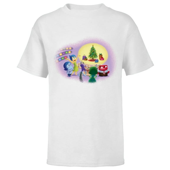 Disney PIXAR Inside Out Retro Holiday - Short Sleeve T-Shirt for Kids - Customized-White