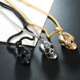 thumbnail image 3 of Jewelers Stainless Steel Retro Gothic Skull Style Cocktail Party Biker Pendant Necklace, 3 of 14