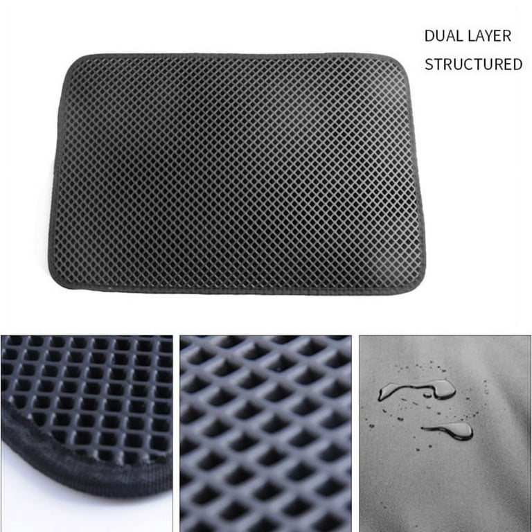 60X45 Black Cat litter Mat Double Layer Pad Trapper Folding Pad EVA Foam  Rubber