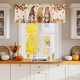thumbnail image 2 of Thanksgiving Gnome Valances for Windows, 54 x 18in, Orange Pumpkin Autumn Maple Leaf Rod Pocket Kitchen Valance Curtain Light Filtering Window Treatments for Living Room Bedroom, 1 Panel, 2 of 7