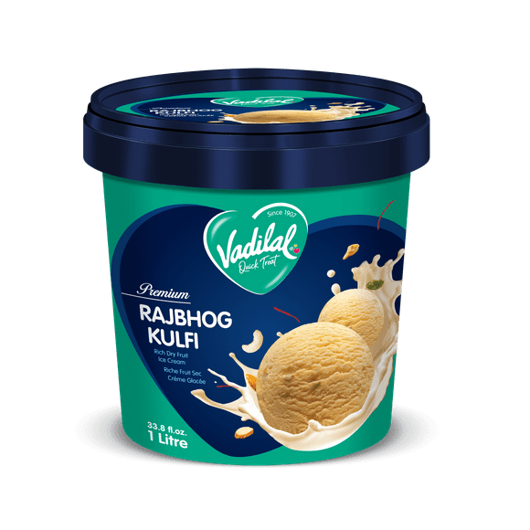 Vadilal Rajbjog Ice Cream 1 Ltr/33.8 fl.oz., Vadilal Rajbhog Ice Cream