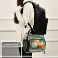 thumbnail image 6 of Insulated Lunch Bag 6L Leak-Proof Lunch Box with Shoulder Strap Multiple Pockets Lunch Tote Orange and White Pumpkins, 6 of 9