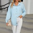 thumbnail image 2 of Siilsaa Cardigan Long Sleeve V-Neck Button Down Cardigan Knit Shrugs Sweater Blue,2XL, 2 of 5