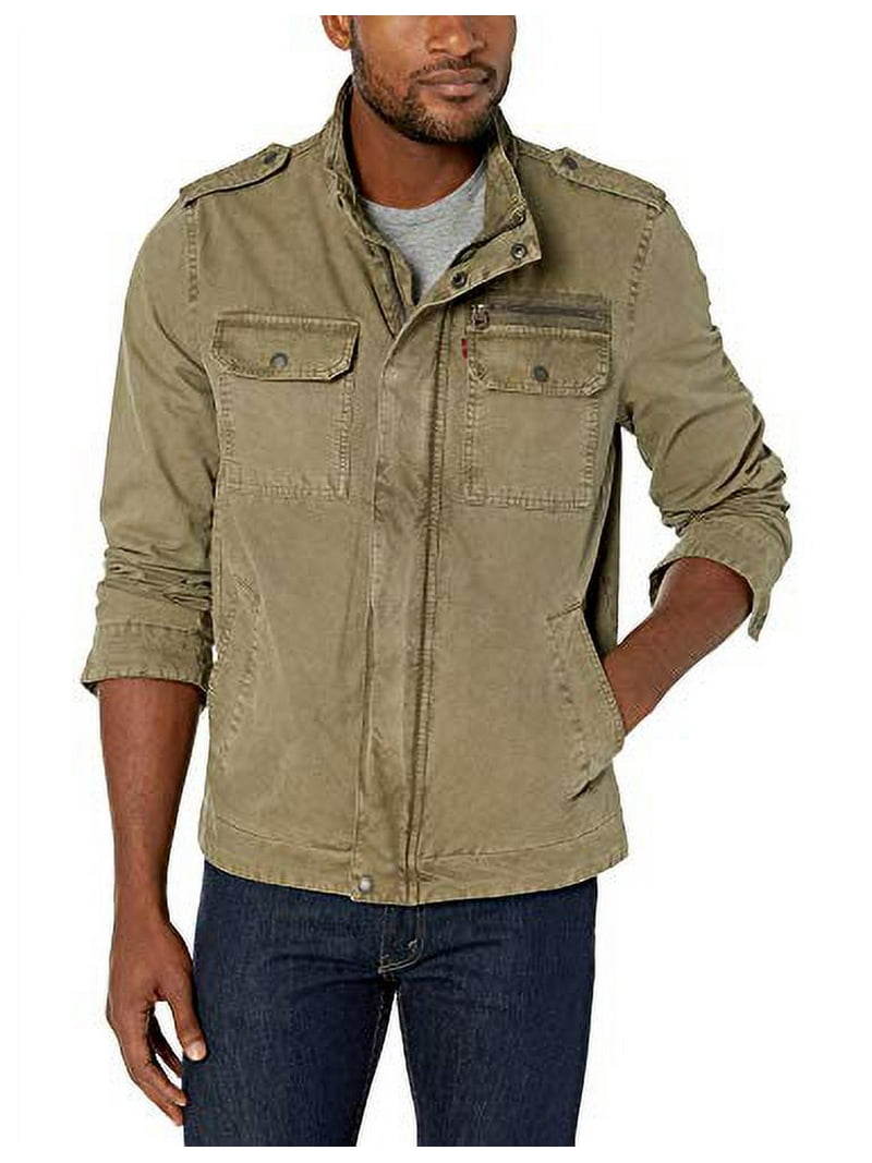 ジャケット・アウター MLVINCE HEAVY WEIGHT MILITARY JACKET XL Levi's Men's Washed Cotton Two Pocket Military Jacket