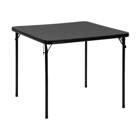 YRLLENSDAN Portable Foldable Card Table, Multipurpose No Assembly Folding Table for Dining Craft Party Camping Indoor Outdoor,Black