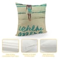 thumbnail image 4 of YINGXI  Life's a Beach Enjoy The Waves Funny Motivational Sign Décor Inspirational Quote Summer Decoration Home Decorative Throw Pillow Case Cushion Cover for Sofa Couch 18x18in, 4 of 5