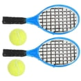 thumbnail image 4 of 4 miniraquetas de tenis de simulación, decoración de escritorio para el hogar, accesorio para casa de juegos (como se muestra, 2 raquetas + 2 pelotas), 4 of 7