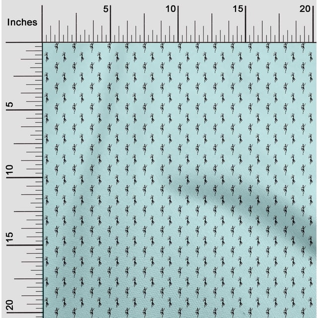 oneOone Cotton Poplin Fabric Dancing Girl Small Print Sewing Fabric BTY 42 Inch Wide