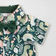 thumbnail image 5 of Kaprioy Baby Boy Outfit Baby Summer Clothes Dinosaur Print Shirt Short Sleeve Button Down Top Solid Shorts Cute Toddler Baby Boy Shorts Outfits, 5 of 6