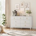 thumbnail image 6 of Fluted 7-Drawer Dresser 54 Inch Wide for Bedroom, Modern Chest of Drawers, Storage Organizer Cabinet for Living Room, Hallway, Entryway, 6 of 7