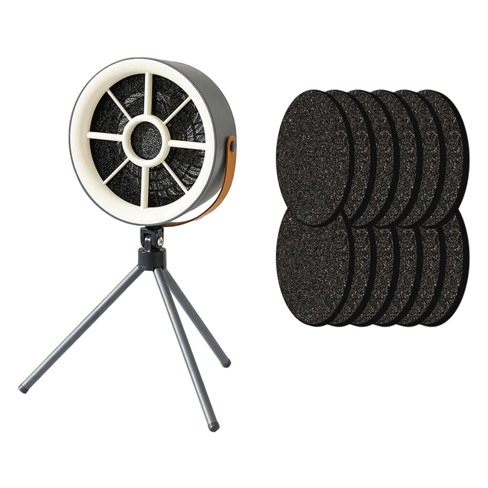 Fancyes Desktop Range Hood Mini Extractor Hood Practical Adjustable Angle with 3 Speeds Exhaust Fan USB Charging for Dorm RV Barbecue Gray