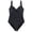 Black Polka Dot, variant on Women's Twist Front One Piece Swimsuit for Lady Ruched Tummy Control One Piece Bathing Suits for Women Black Size M