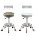 thumbnail image 5 of Fotbe Leaf Print Stool Covers Round,Waterproof Round Bar Stool Covers Bar Chair Covers Washable Stool Cushion Slipcover for 12-14 Inch Chair-, 5 of 7