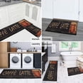 thumbnail image 6 of Coffee Brown Pattern Kitchen Mat Set Of 2,Kitchen Rugs Mats with Dirty Resistance,washable,non Skid,kitchen Mats 17.7x24+17.7x48inch, 6 of 7
