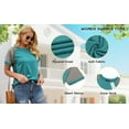 thumbnail image 4 of Rosvigor Plus Size T Shirts for Women Color Block Tops Loose Tee Short Sleeve Blouses, 4 of 6