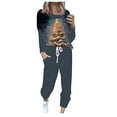 thumbnail image 2 of Moxiu Christmas Tracksuit Women,Sweatsuits for Women Sets 2 Piece Christmas Outfits Glitter Xmas Tree Print Casual Lounge Sets Holiday Two Piece Sweat Suits Joggers Tracksuit Multicolor,L, 2 of 4