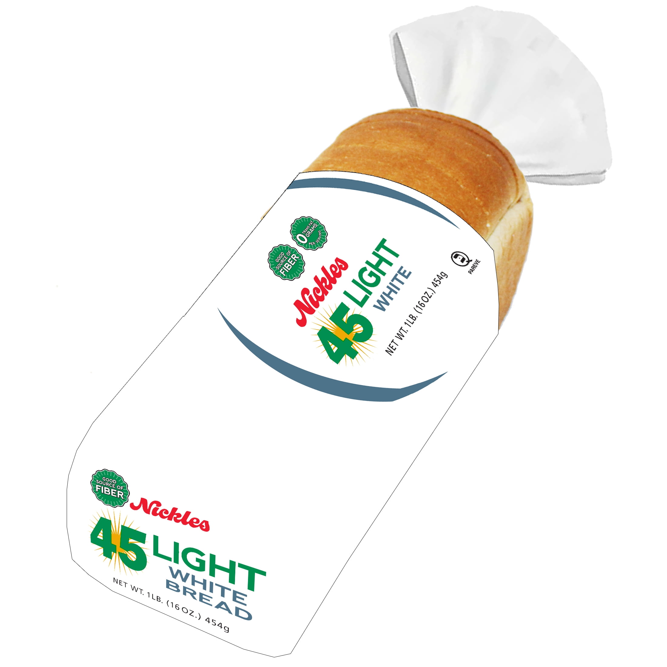 Nickles Bakery Light 45 Calorie White Bread, 16-ounce Loaf.