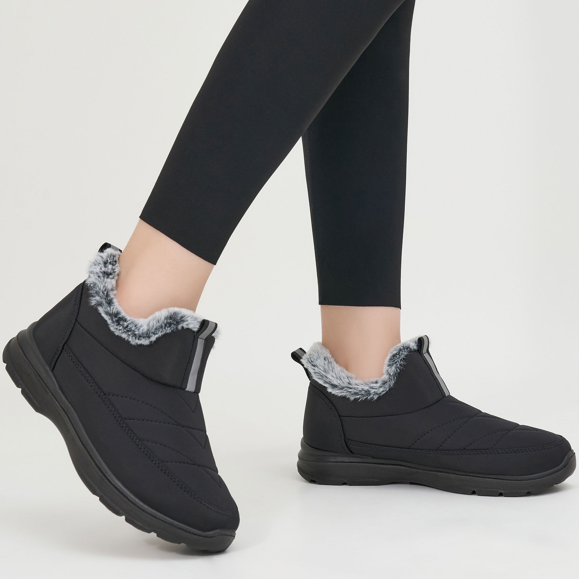 Ecetana Women's Waterproof Slip-On Snow Ankle Boots photo 6