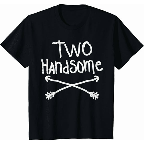 Two Handsome Funny Second 2nd Birthday Party Toddler Gift T-Shirt