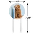 thumbnail image 2 of Acrylic Poodle Puppy Dog Book Shelf Cake Topper Party Decoration for Wedding Anniversary Birthday Graduation, 2 of 7