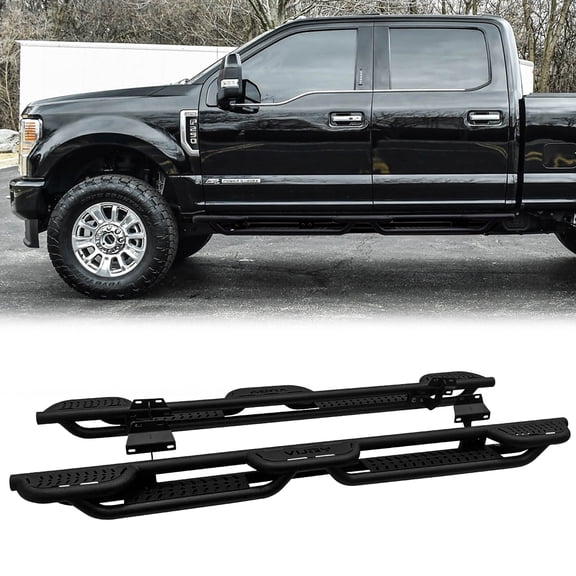 Vijay Running Boards Compatible with 2015-2016-2017-2018-2019-2020-2021-2022-2023-2024-2025 Ford F150 Crew Cab 4 Door Bolt-on Side Steps Rails Steel Nerf Bars