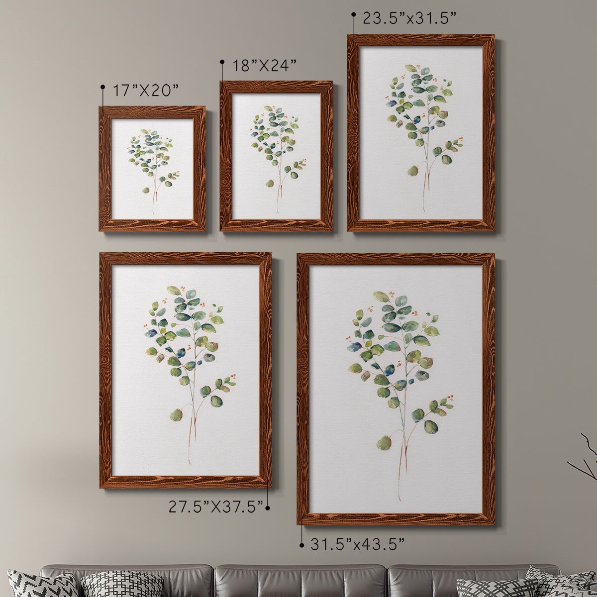 Eucalyptus I - Premium Framed Canvas 2 Piece Set - Ready to Hang