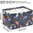 thumbnail image 3 of Coolnut Narwhal Pattern Storage Bin for Toy Storage Basket Dirty Clothes Sundries Office Home Closet Organizer Shelf Cube Box Waterproof Laundry Basket Decor Gifts, 3 of 7