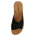 thumbnail image 5 of Soda Shoes Women Sandals Crisscross Band Strap Casual Slides REFLECT-S Black 7.5, 5 of 5