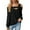 Black, variant on EDFBUYKRS Womens Fall Long Sleeve Tunic Tops Notch V Neck Shirt Casual Pleated Basic Pullover S