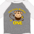 thumbnail image 4 of Inktastic Little Monkey 1st Birthday Boy Boys or Girls Long Sleeve Baby Bodysuit, 4 of 5