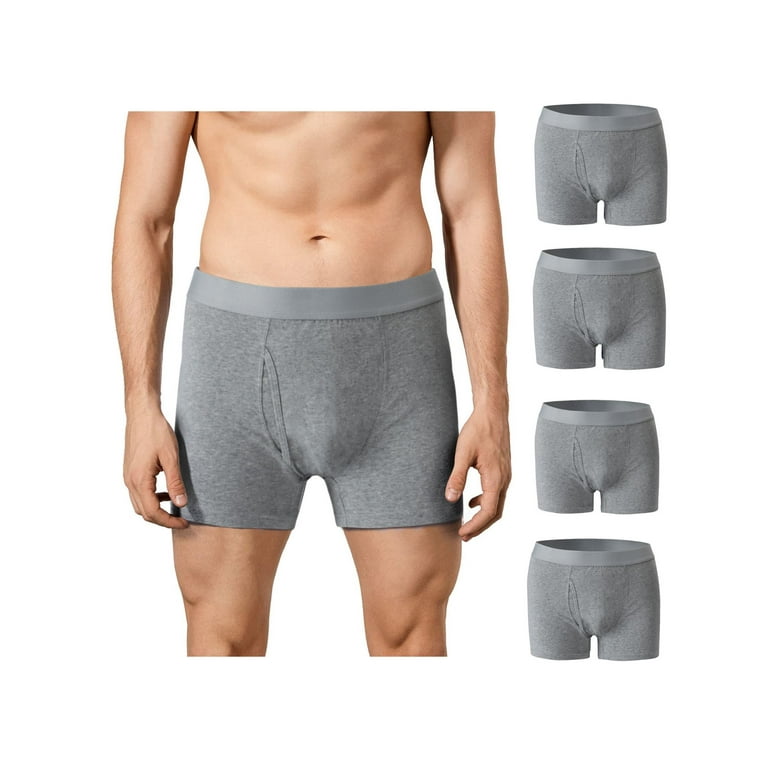 Luxtrada Men's Anti-Chafing Underwear Boxer Briefs with Pouch , 4 Pack
