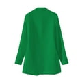 thumbnail image 5 of TFEOQRY Women's Fashion Blazer Solid Color Long Sleeve Turndown Collar Top Suit with Pockets Green, 5 of 5