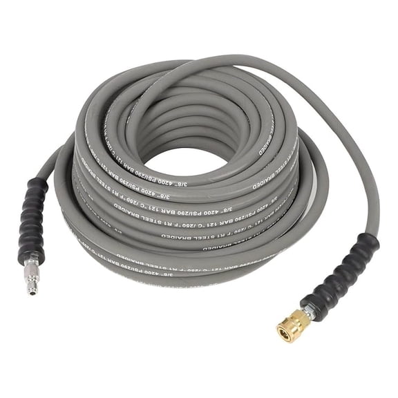 gray Pressure Washer Hose 100'ft 3/8" Gray Non-Marking 4000psi gray Pressure Washer Hose