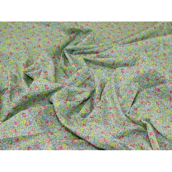 Minerva Cotton Lawn Fabric Green - per yard