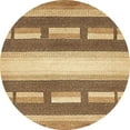 thumbnail image 1 of Ahgly Company Machine Washable Indoor Round Abstract Light Brown Area Rugs, 3' Round, 1 of 7
