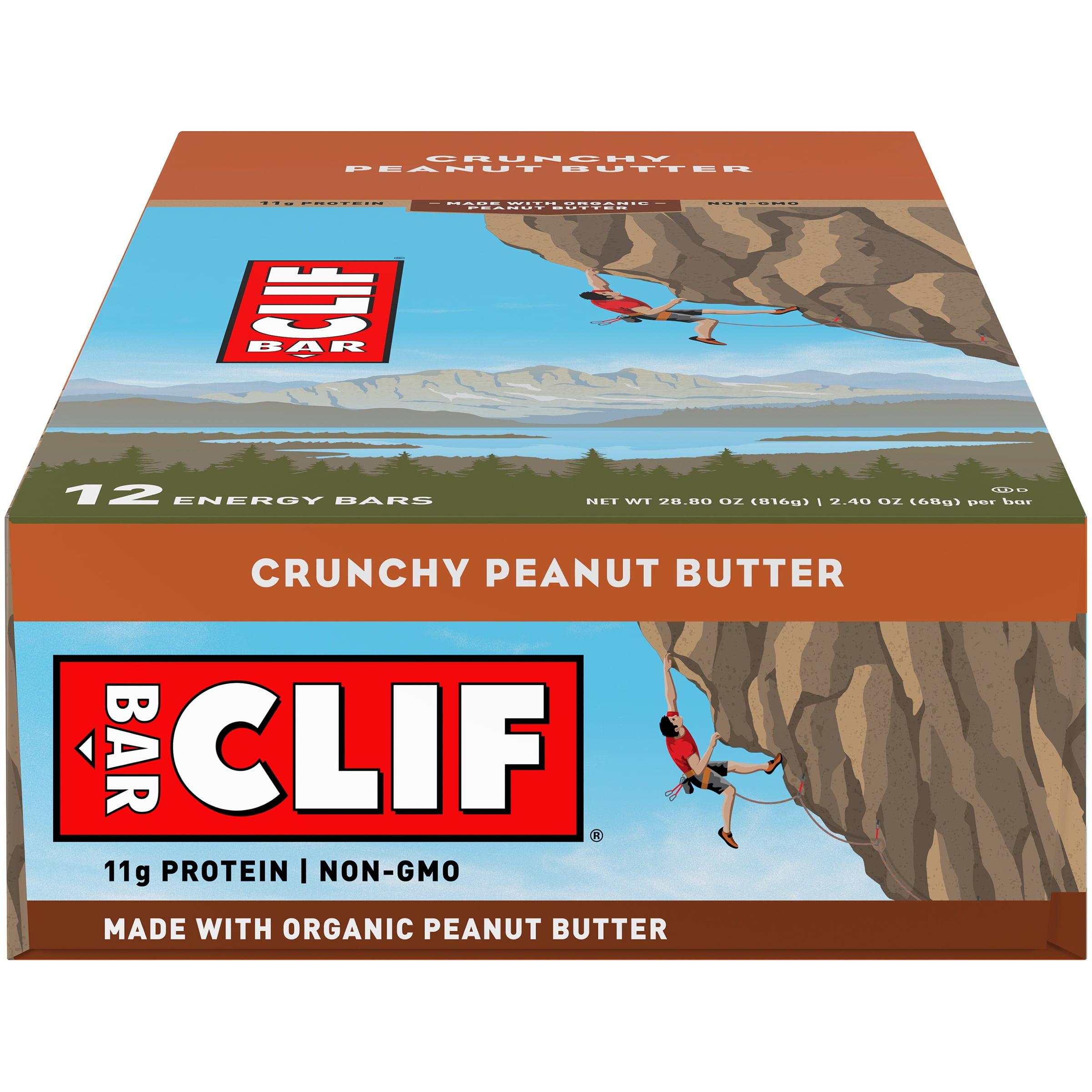 Clif Bar Snack Bar, Crunchy Peanut Butter, 12 Ct