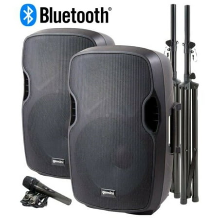 UPC: 0747705006356 | Gemini PA-SYS15 Complete Dual Speaker PA Package