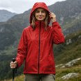 thumbnail image 6 of Lmueinov 2026 Women's Stand Collar Zip Up Windproof Jacket, Elastic Cuff Lightweight Windbreaker with Pockets Casual Outdoor Coat S-XXL, 6 of 7