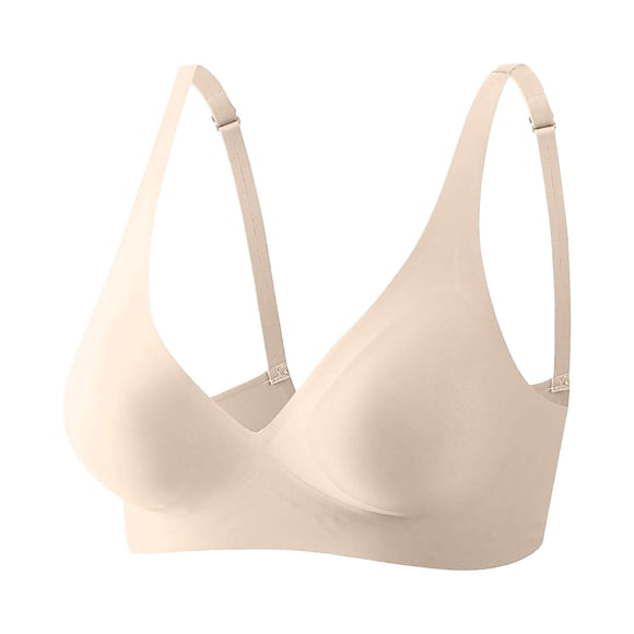 Women's Bra Wireless V Neck Comfort Soft Bra Push Up Seamless Bra Adjustable Lightly Padded Breasts Bralette