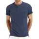 thumbnail image 1 of Playera Henley Casual Para Hombre Manga Corta Con Bolsillos, 1 of 5