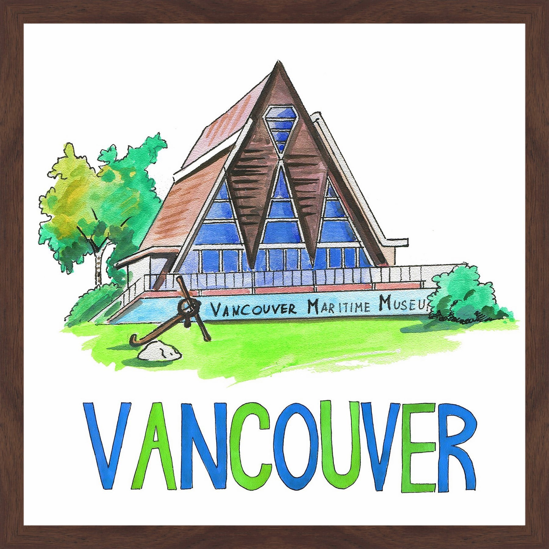 "Vancouver Maritime Museum" Framed Painting Print