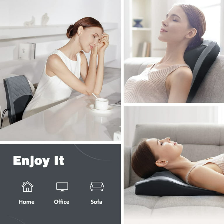 Boriwat Shiatsu Neck and Back Massager with Heat, Massagers for Neck and  Back, Massage Pillow for Lower Back, Neck, Legs, Foot, Body Muscle Pain  Relief, Relax at Home Car Office, Gift for