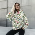 thumbnail image 4 of SCRAWLGOD Flowers Hoddies for Women Pullover Plus Size XL Sweaters for Women Fall Long Sleeve Oversized Sweatshirt for Women Breathable Women's Fashion Hoodies for Running, 4 of 7