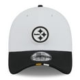 thumbnail image 2 of Men's New Era  White/Black Pittsburgh Steelers 2025 NFL Training Camp 39THIRTY Flex Hat, 2 of 5