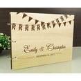 thumbnail image 4 of Custom Rustic Wedding Guest Book Wood Wooden Name Engraved Advice Book, 4 of 6