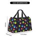 thumbnail image 3 of Fotbe Owls And Hearts Bolsa de Viaje con Estampado, Bolsa de Fin de Semana para Mujer con Compartimento para Zapatos, Bolsa de Gimnasio con Bolsillo Húmedo, 3 of 7