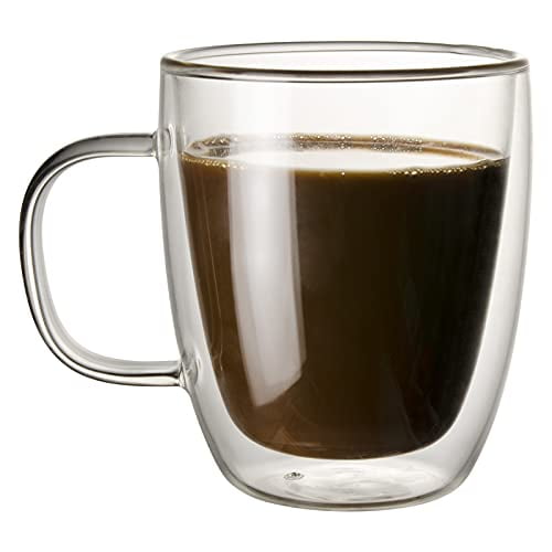Details about   Large Double Wall Glasses with Handle Heat Insulated Glass Cups for Coffee Iced 